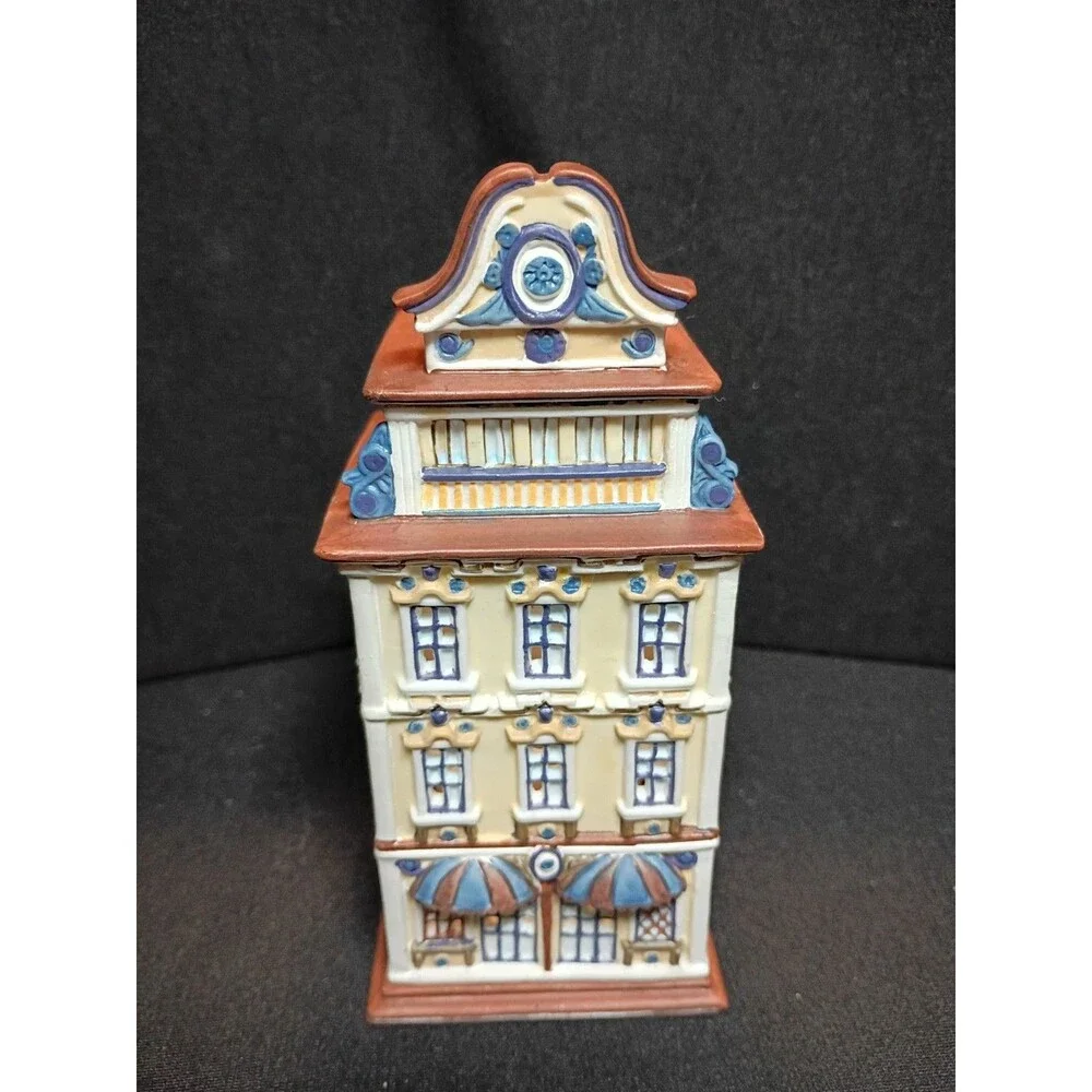 PartyLite Cafe Vienna Tealight House P8276 Ceramic Candle Holder Original Box